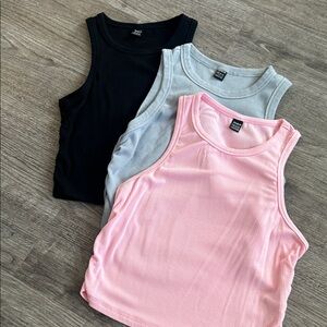 SHEIN Ribbed Tank Top Trio